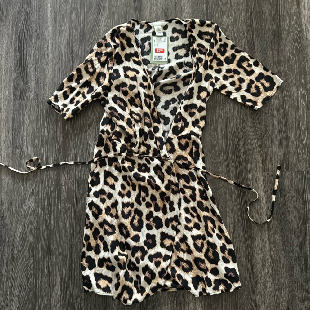 H&M tie front dress